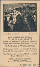 ca1916 C.A. Seward Print Show At California School of Arts & Crafts Postcard