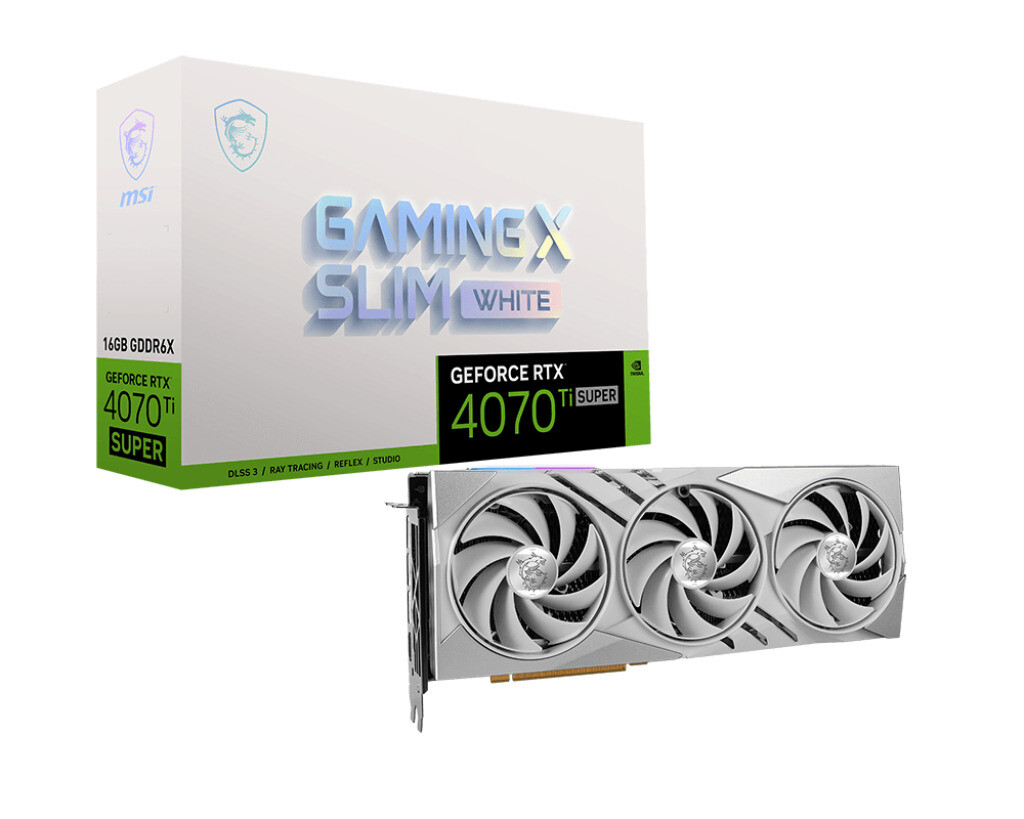 MSI GeForce RTX 4070 Ti Super GAMING X SLIM White 16G GDDR6X