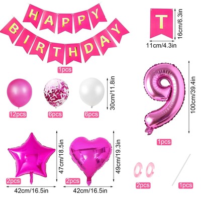 TSVATE Geburtstagskarte Zum 9. Geburtstag – Glitzerndes Design Mit Rose