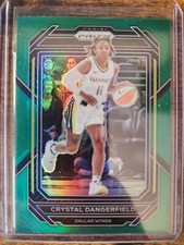 2023 Panini WNBA Prizm Crystal Dangerfield Green Holo Prizm #29 Dallas Wings