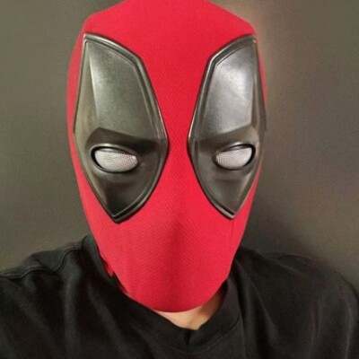 US STOCK! Deadpool Headset Electric Blink Light Charging Mask Sound Effects Gift