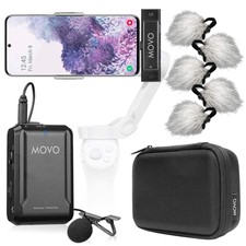 Movo Edge-uc Windscreen Bundle For Usb-c Devices | Wireless Lav Mic System |...