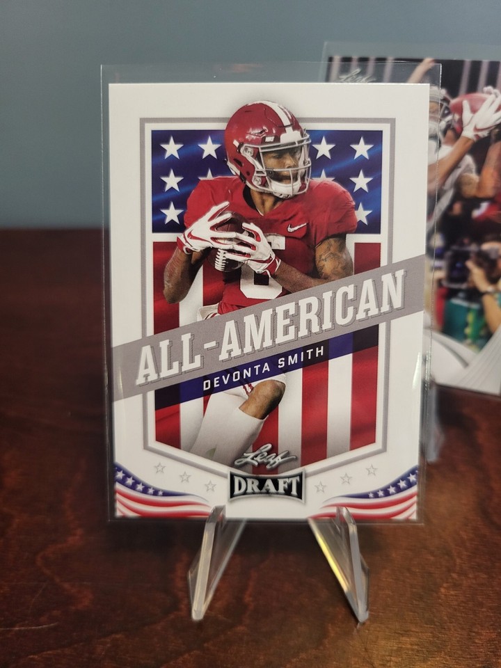 2021 Leaf Draft Football DeVonta Smith AllAmerican & Base Alabama