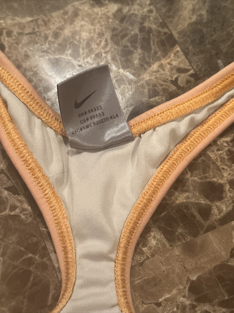 Pink y2k vintage striped Peachy Pink cropped Nike tank top