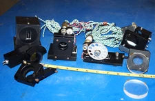 LASER Optical Bench Parts:  Shutter, Filter, Aperture Motor Turret, Lens, Wiring