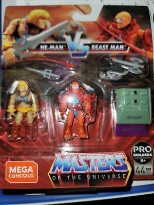 Probuilder Masters of the Universe He-Man Vs Beast Man Mega Construx Set