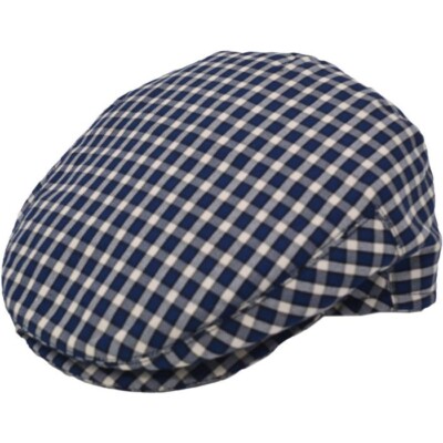 Majorwear Herren Kariert Flatcap Polyester Sommer Mütze Atmungsaktiv & Leicht