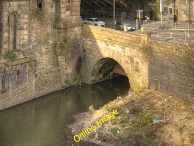 Foto 6x4 River Irk verlässt den Düker am Irwell Manchester Downstream c2014