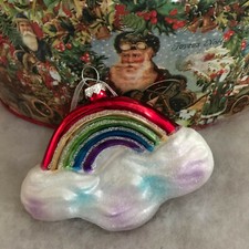  PAPERCHASE KITSCH GLASS RAINBOW MULTICOLOURED CHRISTMAS TREE DECORATION