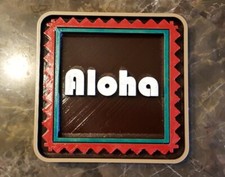 13" Polynesian Themed Aloha Sign