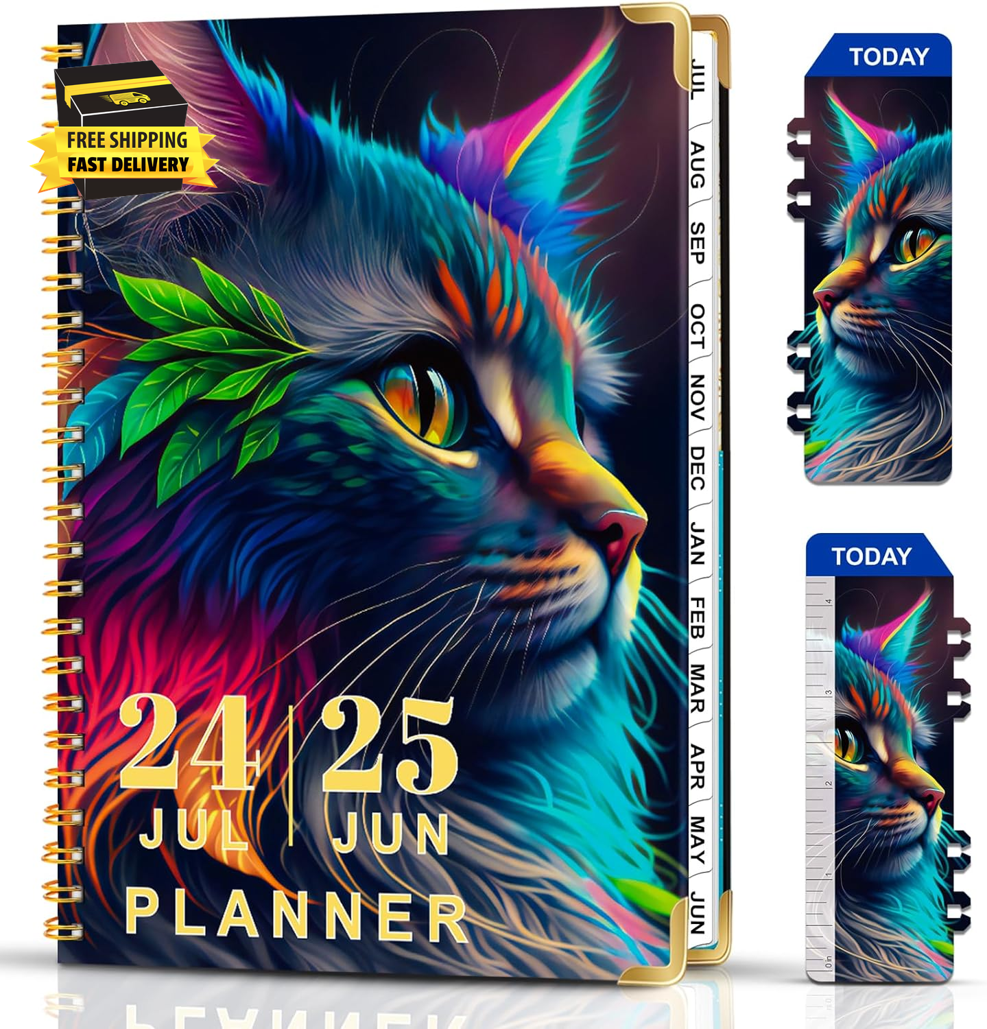 2024-2025 Weekly Planner Spiral Bound- Monthly Planner from July 2024 - June 202