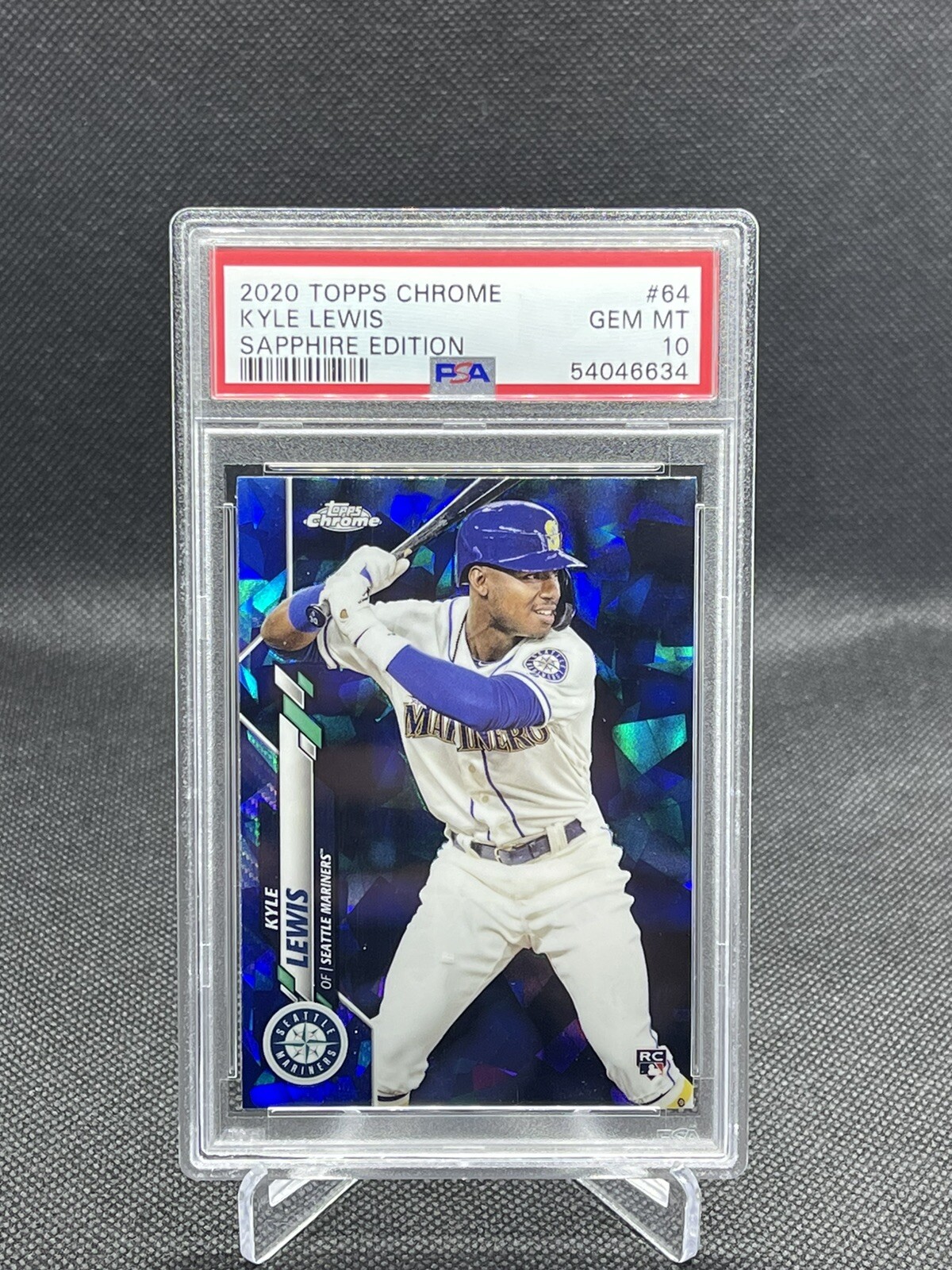 Kyle Lewis RC 2020 Topps Chrome Sapphire Edition PSA 10 Gem Mint Rookie Seattle