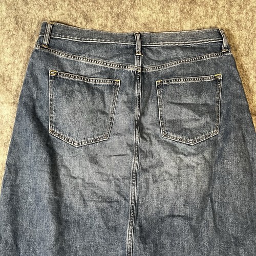 Gap Jeans Denim Skirt Knee Length Slit Modest Womens Size 8 Vintage 32R - 第 7/7 張圖片