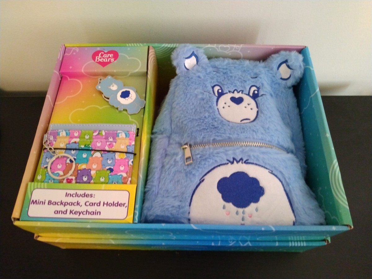 Care Bears GRUMPY BEAR PLUSH Mini Backpack, Card Holder and