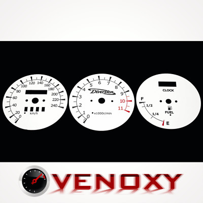 Yamaha XJ 900 S Diversion 1995-2004 KM/H Aftermarket White Gauge Faces