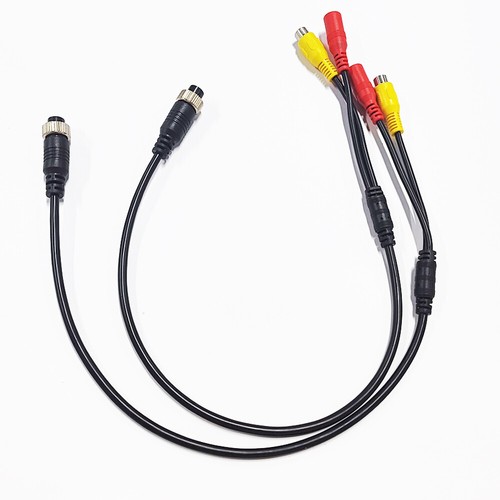 2/4PCS 4 Pin FeMale to RCA Adapter Cable Converter for Car Backup Camera Video - Picture 4 of 8