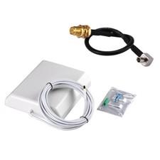 15dBi GSM/3G/UMTS panel antenna with extension cable 5m  Pigtail RP-SMA to TS9