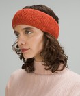LULULEMON Chevron Knit MITTEN & EAR WARMER Set ONE SIZE New SHIP FREE Orange — photo 2
