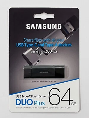 New Samsung DUO Plus USB Type-C Flash Drive 64GB MUF-64DB/AM