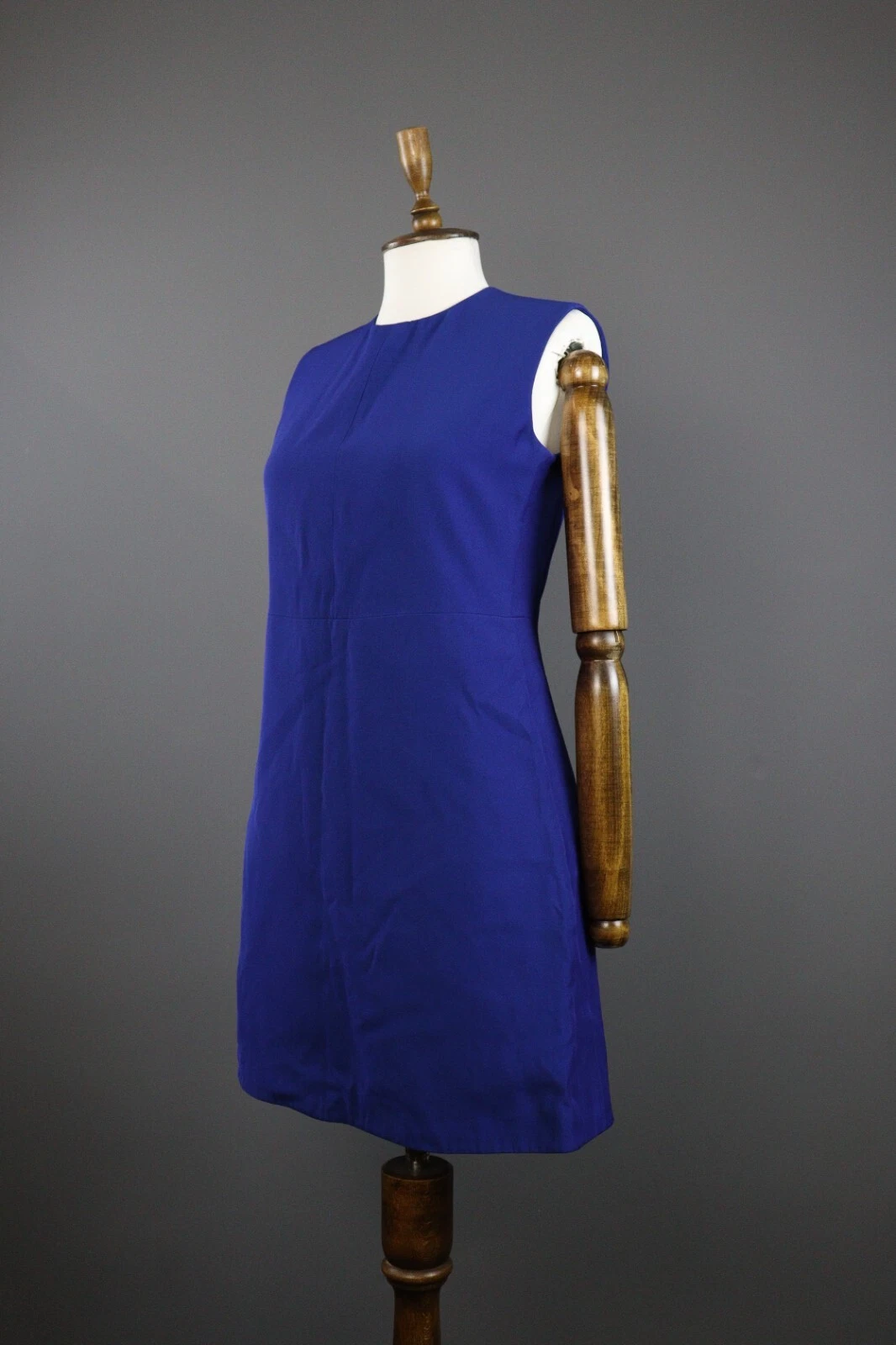 Abito tubino CELINE blu in seta con zip e cambio taglia 38