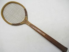 VINTAGE GOLDSMITH "SERVICE" WOODEN TENNIS RACQUET. ANTIQUE / DISPLAY