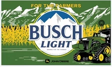 John Deere Busch Light Beer 3x5 FT Flag Banner Farm Garage Wall Art Fan Gift U.S
