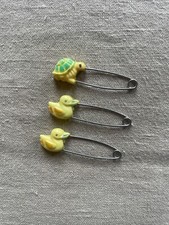 Vintage Gerber Yellow Turtle, Ducky Diaper Pins