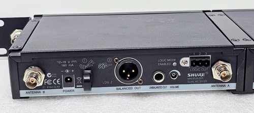 Dual Shure SLX4 Wireless RF Mikrofon Empfänger H5 518-542MHz - ohne Netzteil - Bild 9 von 12