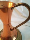 Copper Brass FLUTED TOP Pitcher HANDLE Vase MOD Vintage TALL 14" DECORATIVE — photo 8