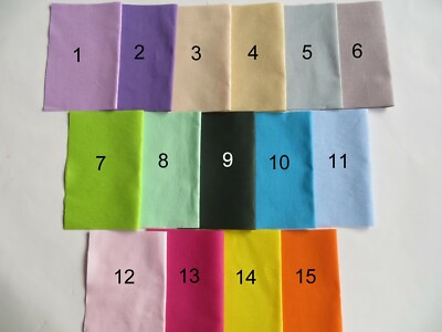 Stoff Baumwolle Reparatur Flicken 15 x 20 cm zum Aufbügeln  , 15 Farben (2A)