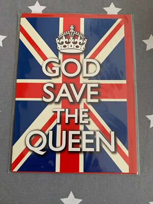 BRANDNEU GOD SAVE THE QUEEN GENERAL KARTE VERSIEGELT KLASSISCH KEEP CALM RANGE