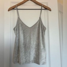 Victoria  s Secret Grey Velvet Tank Top Size Medium