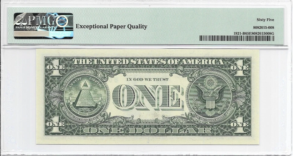 1995 $1 NEW YORK FRN. PMG GEM Uncirculated 65 EPQ Banknote. B/D Block. DC Print - Image 2 of 2