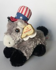 Aurora Donkey Plush 6" Patriotic Hat Red White Blue Stuffed Animal Toy Democrats