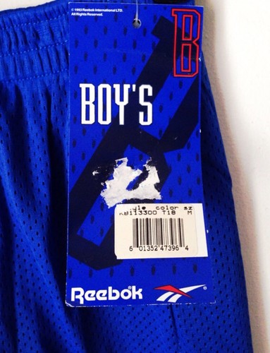 vintage reebok mesh shorts boys size medium deadstock NWT 1993 made in USA shaq - Picture 3 of 5