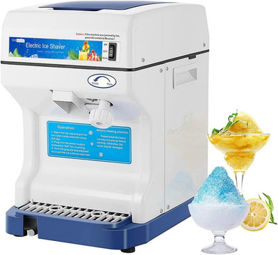 High-Speed Electric Ice Crusher & Snow Cone Maker - 265Lbs/Hr, Blue