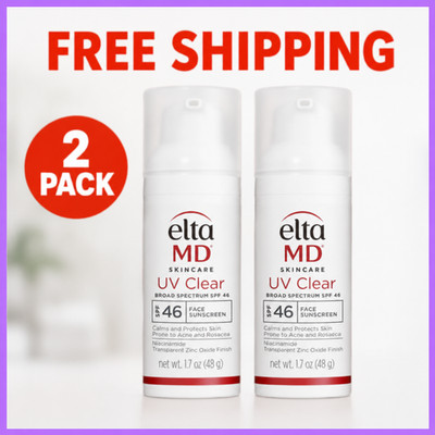 2pcs UV Clear Broad-Spectrum Facial Sunscreen SPF46 1.7oz Exp 02/2029 2 Set