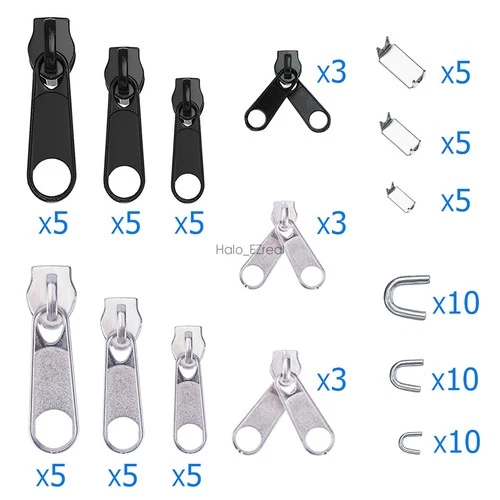 85pcs Fix Zipper Zip Slider Repair Instant DIY Kit Removable Rescue Replacement - product listing photo