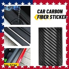 Carbon Sticker Fiber Protector Sill Scuff Cover Anti Scratch Strip Car Door Body