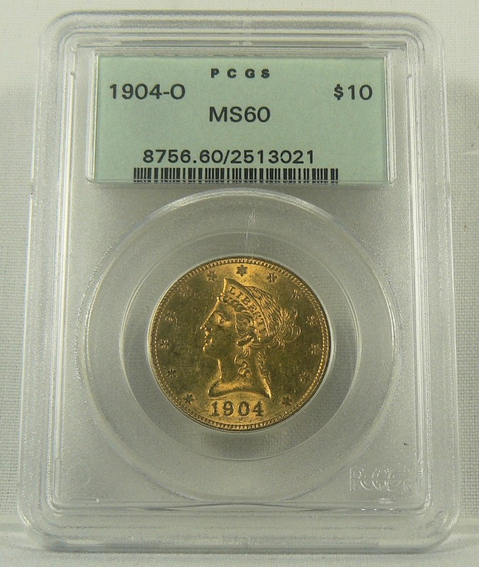 1904-O $10 Liberty Head Gold Eagle - PCGS MS 60