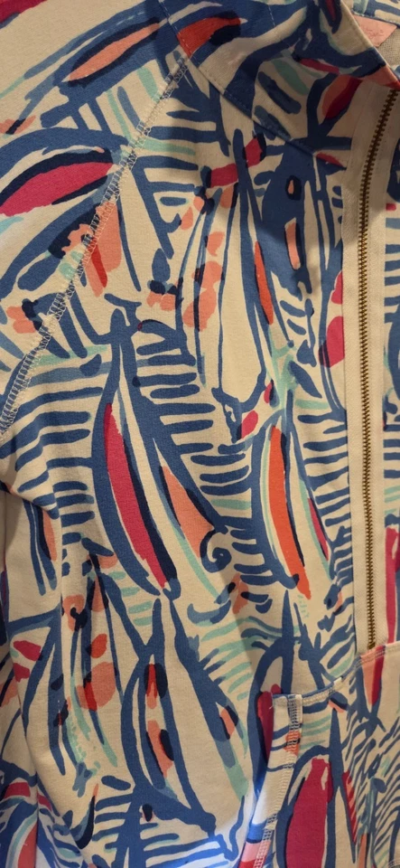 Lilly Pulitzer Skipper Popover Rojo Derecho Retorno Velero Talla Grande Estilo 33261 Foto 3 de 4