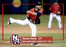 2018 New Hampshire Fisher Cats Grandstand #32 Danny Young Boynton Beach Florida