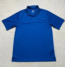 Slazenger Golf Polo Shirt Mens Medium Blue Performance Stretch Casual
