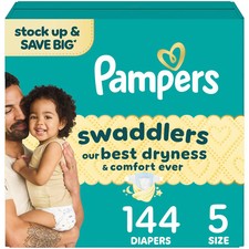 Pampers Swaddlers Sensitive Disposable Diapers - Size 5 - 144ct