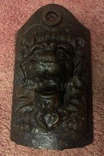 RARE CAST IRON STREET LAMP POST LAMPPOST LIGHT DOOR COVER LION’S HEAD LION 