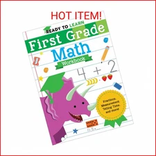 Ready to Learn: First Grade Math Workbook: Fractions, Measurement, Telling Time,
