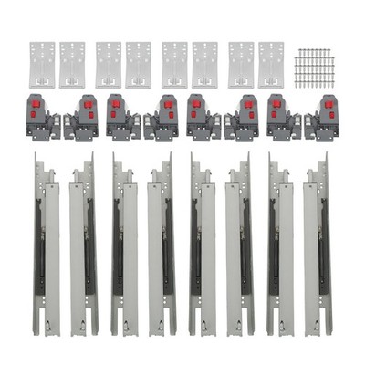 15'' Concealed Drawer Slides: Soft Close, Full Extension, 100LB, 3D Adjustment