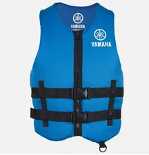YAMAHA NEW NEOPRENE VALVE PFD BLK ADULT LIFE JACKET SIZE SMALL MAR-19VVN-BL-8M