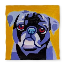 Flash the Pug Queen Size Duvet Cover - Black Dog Home Decor C1DCQSW01VZ8DR