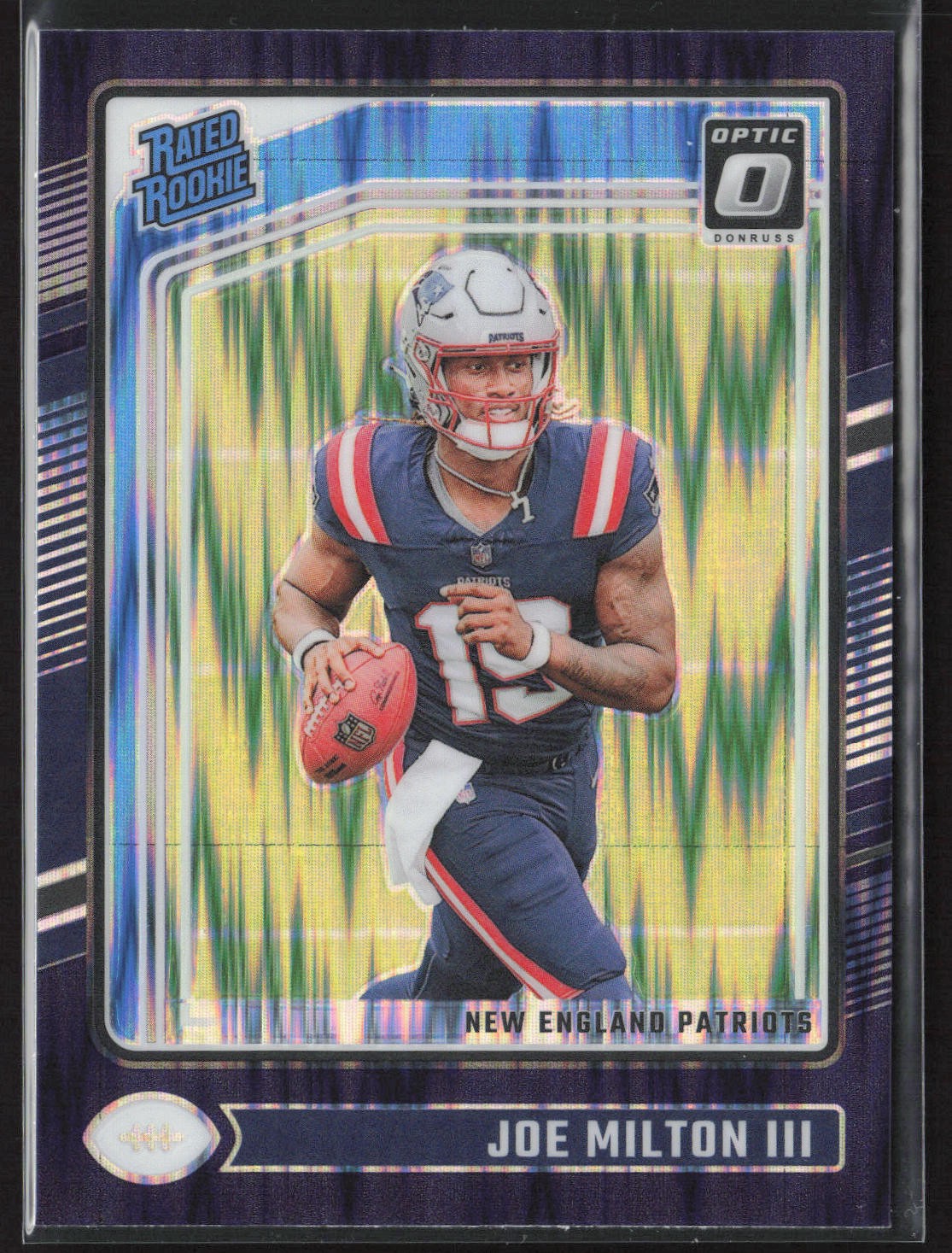 2024 Donruss Optic #255 Joe Milton III Purple Shock Rated Rookie